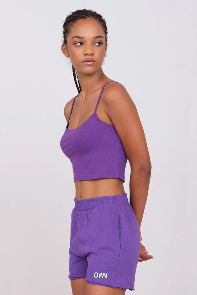 Sporty Crop Top Purple