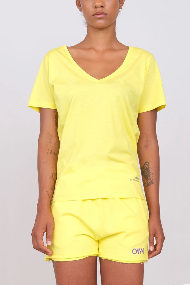 Women's V-Neck T-Shirt Yellow