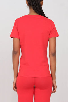 Women's V-Neck T-Shirt Red