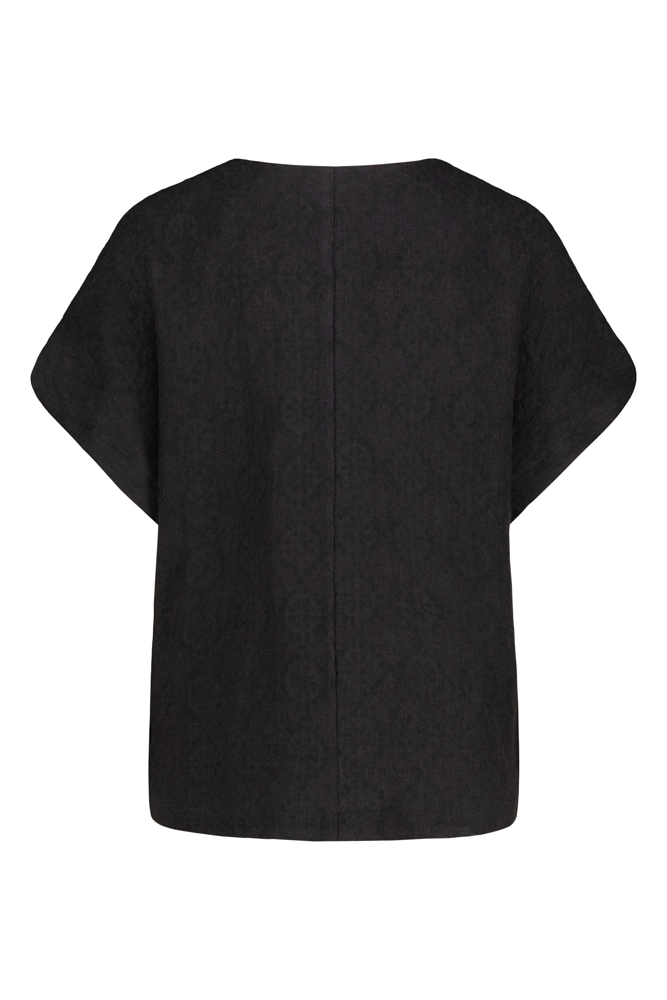 Lappo Linen-Wool Top Raven Black