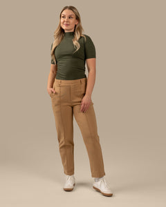 Toive Pleated Pants Beige