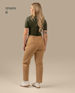 Toive Pleated Pants Beige