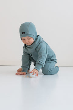 Kids' Merino Wool Jumpsuit Menthol Blue