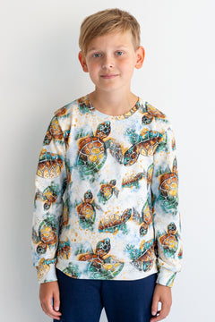 Kids' Turtle Sweatshirt Blue