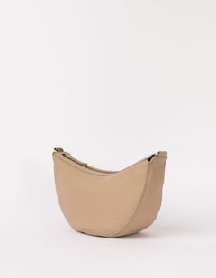 Leo Bag Soft Grain Leather With Two Straps Sand