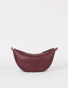 Leo Twisted Handle Bag Soft Grain Leather Dark Cherry