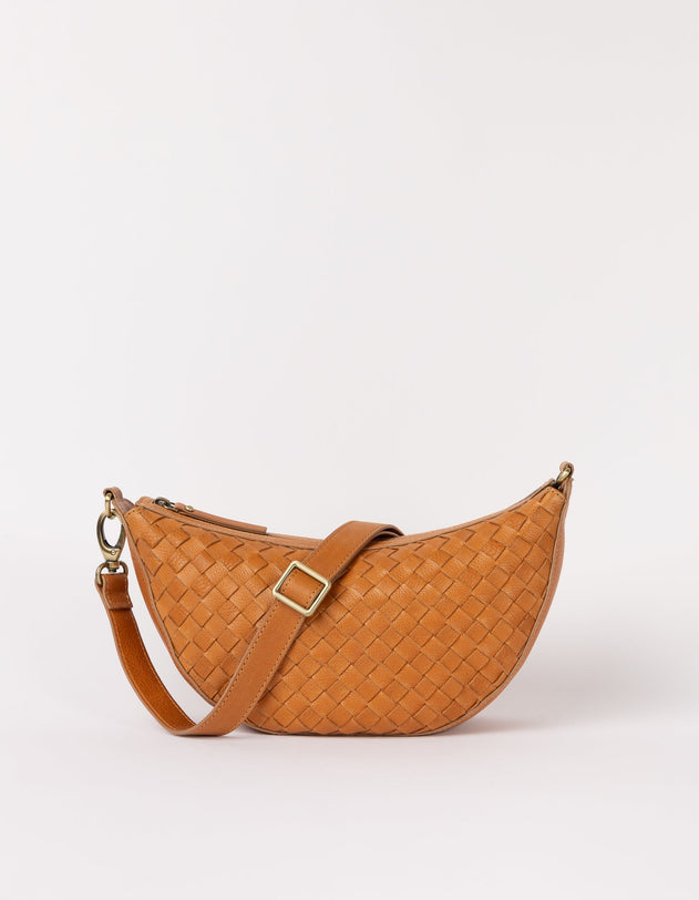 Leo Bag Woven Soft Grain Leather Wild Oak