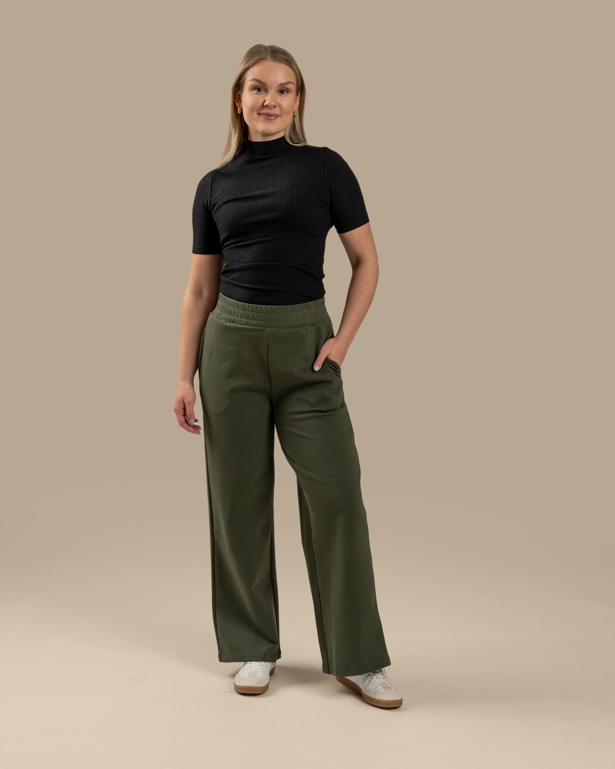 Toive Wide Trousers Khaki