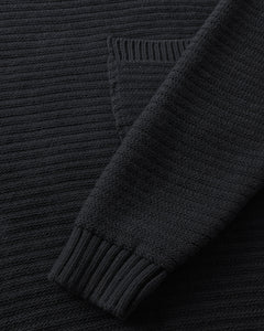 Loose Knit Sweatshirt Organic Cotton True Black