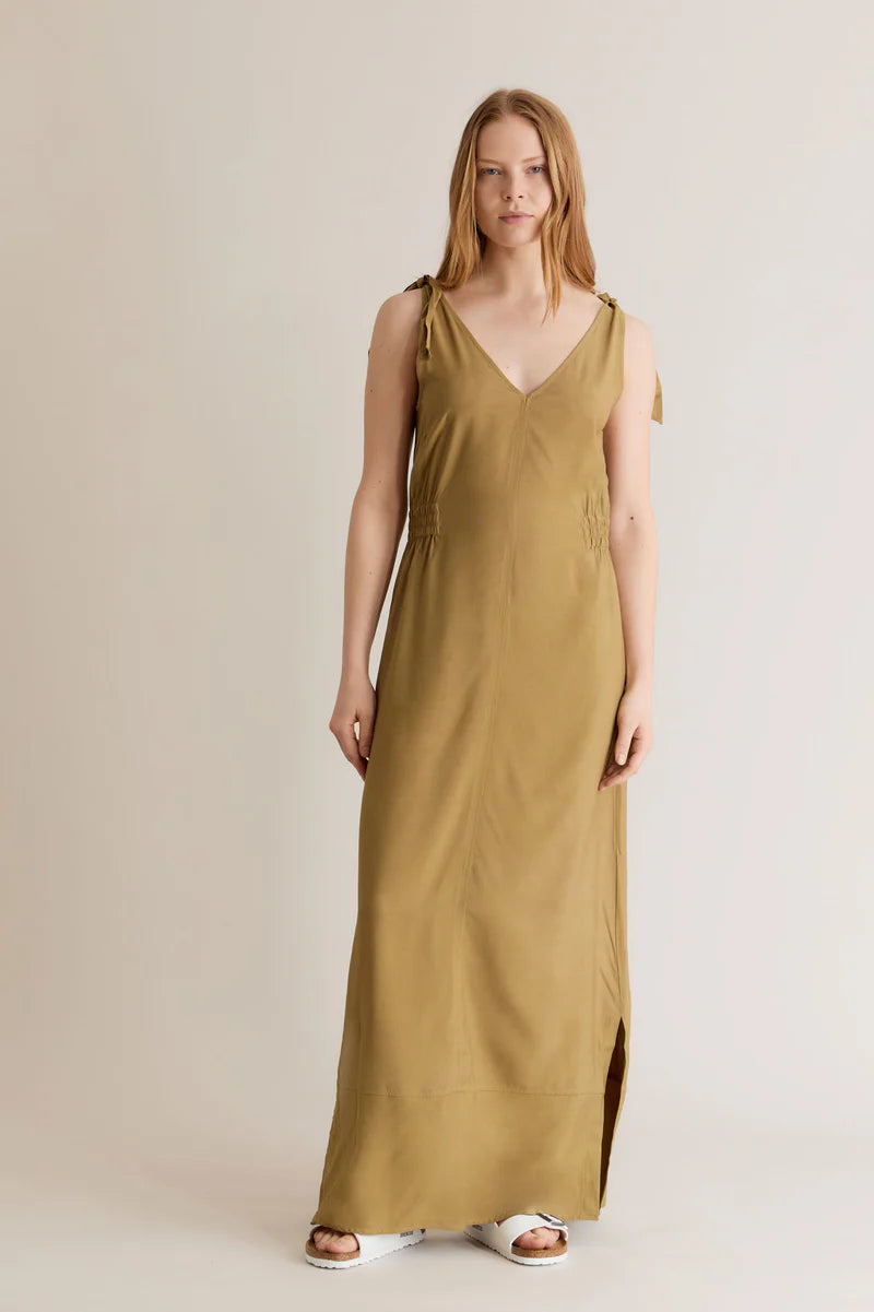 Marnie Rayon Dress Khaki