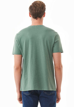 Men's Basic Round Neck T-Shirt Green Tea