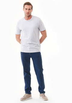 Men's Basic Round Neck T-Shirt Light Grey