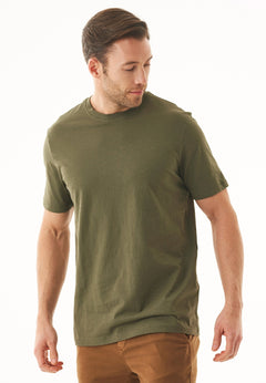 Men's Basic Round Neck T-Shirt Military Olive