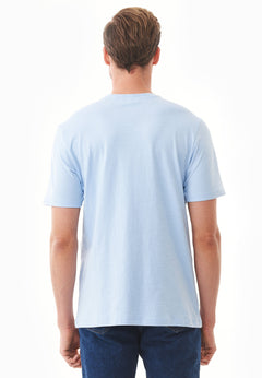 Men's Basic Round Neck T-Shirt Powder Blue