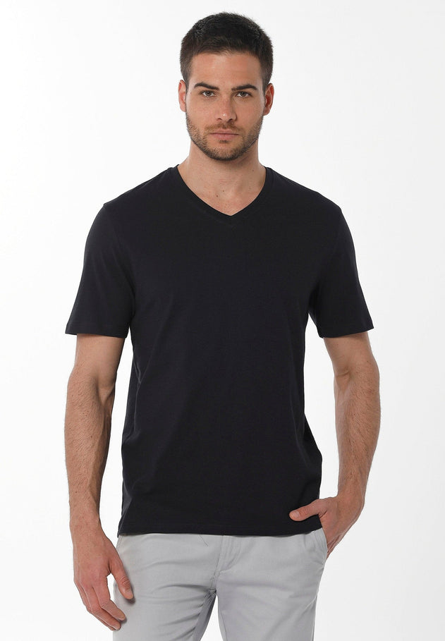 Men's Basic V-Neck T-Shirt Black
