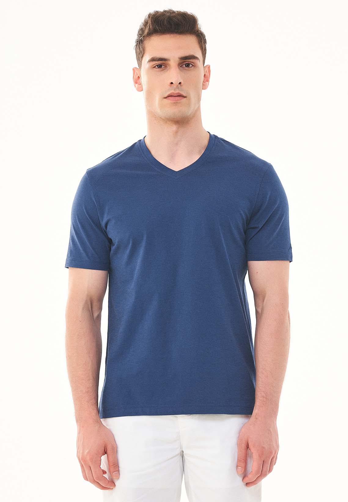 Men's Basic V-Neck T-Shirt Navy