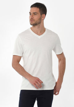 Men's Basic V-Neck T-Shirt Off White