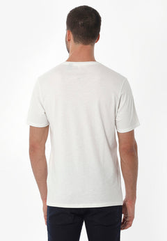 Men's Basic V-Neck T-Shirt Off White
