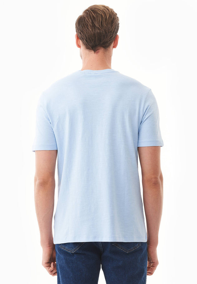 Men's Basic V-Neck T-Shirt Powder Blue