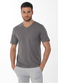 Men's Basic V-Neck T-Shirt Shadow