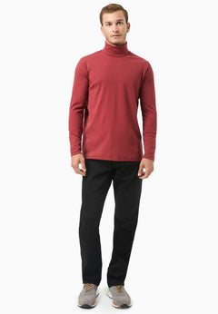 Men's Organic Cotton Turtleneck Shirt Merlot
