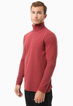 Men's Organic Cotton Turtleneck Shirt Merlot