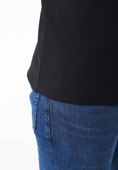 Men's Organic Cotton Turtleneck Shirt Black