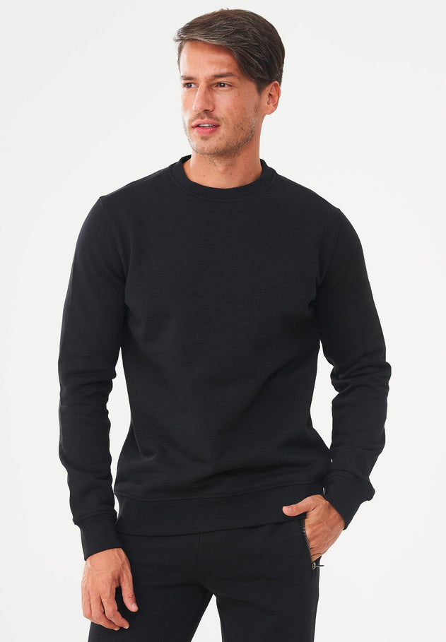 Men's Organic Cotton Fleece Sweatshirt Black