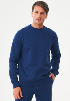 Men's Organic Cotton Fleece Sweatshirt Navy