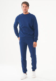 Men's Organic Cotton Fleece Sweatshirt Navy