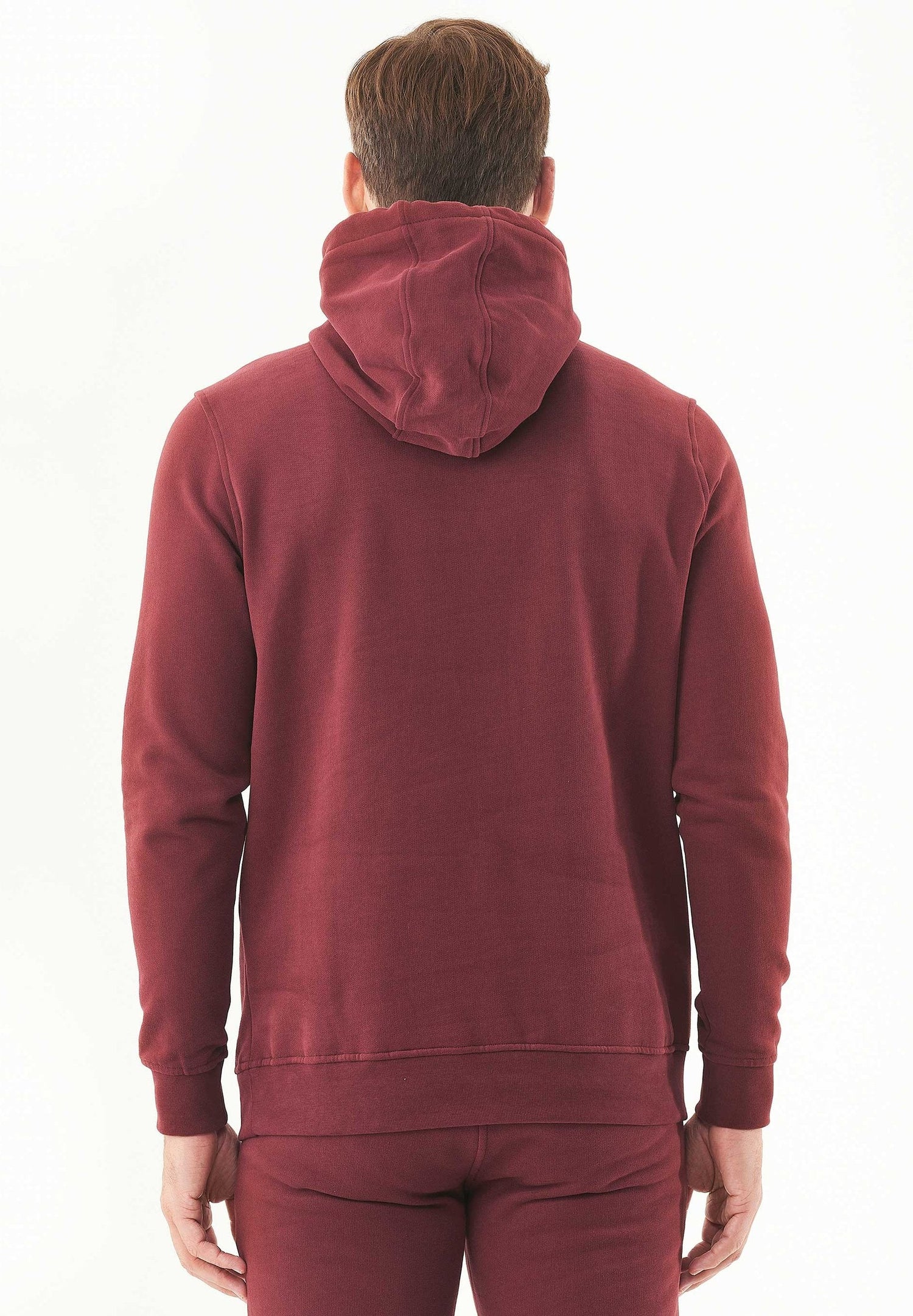 Men's Basic Soft Touch Organic Cotton Hoodie Bordeaux