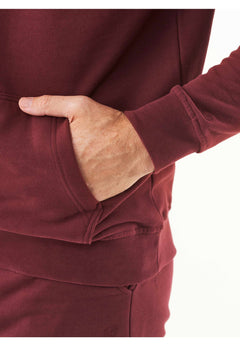 Men's Basic Soft Touch Organic Cotton Hoodie Bordeaux