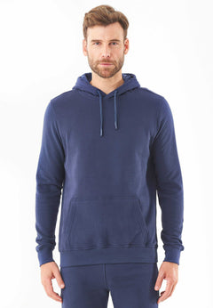 Men's Basic Soft Touch Organic Cotton Hoodie Navy