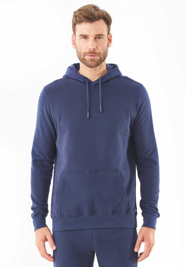 Men's Basic Soft Touch Organic Cotton Hoodie Navy