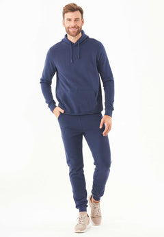 Men's Basic Soft Touch Organic Cotton Hoodie Navy