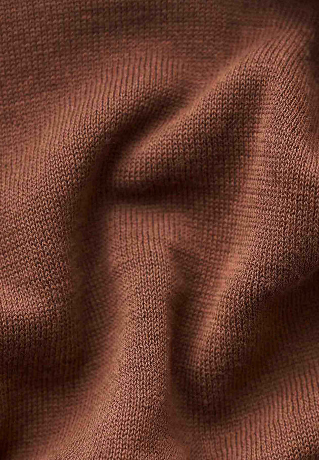 Men's V-Neck Organic Cotton Sweater Radical Brown
