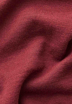 Men's V-Neck Organic Cotton Sweater Syrah Red