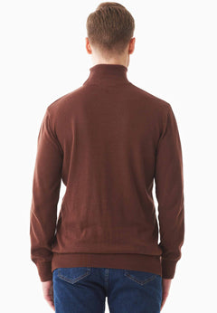 Men's Organic Cotton Turtleneck Sweater Radical Brown