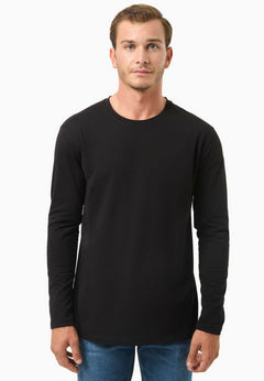 Men's Casual Long-Sleeved T-Shirt Black
