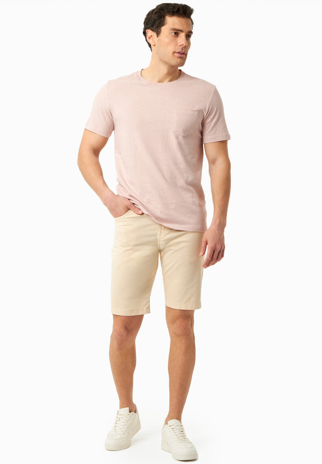 Men's Regular Fit Organic Cotton Shorts Beige