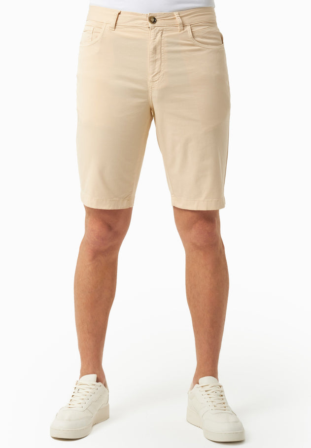 Men's Regular Fit Organic Cotton Shorts Beige