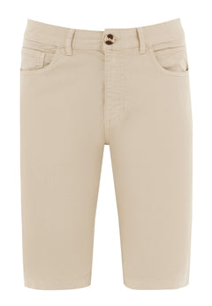 Men's Regular Fit Organic Cotton Shorts Feather Beige