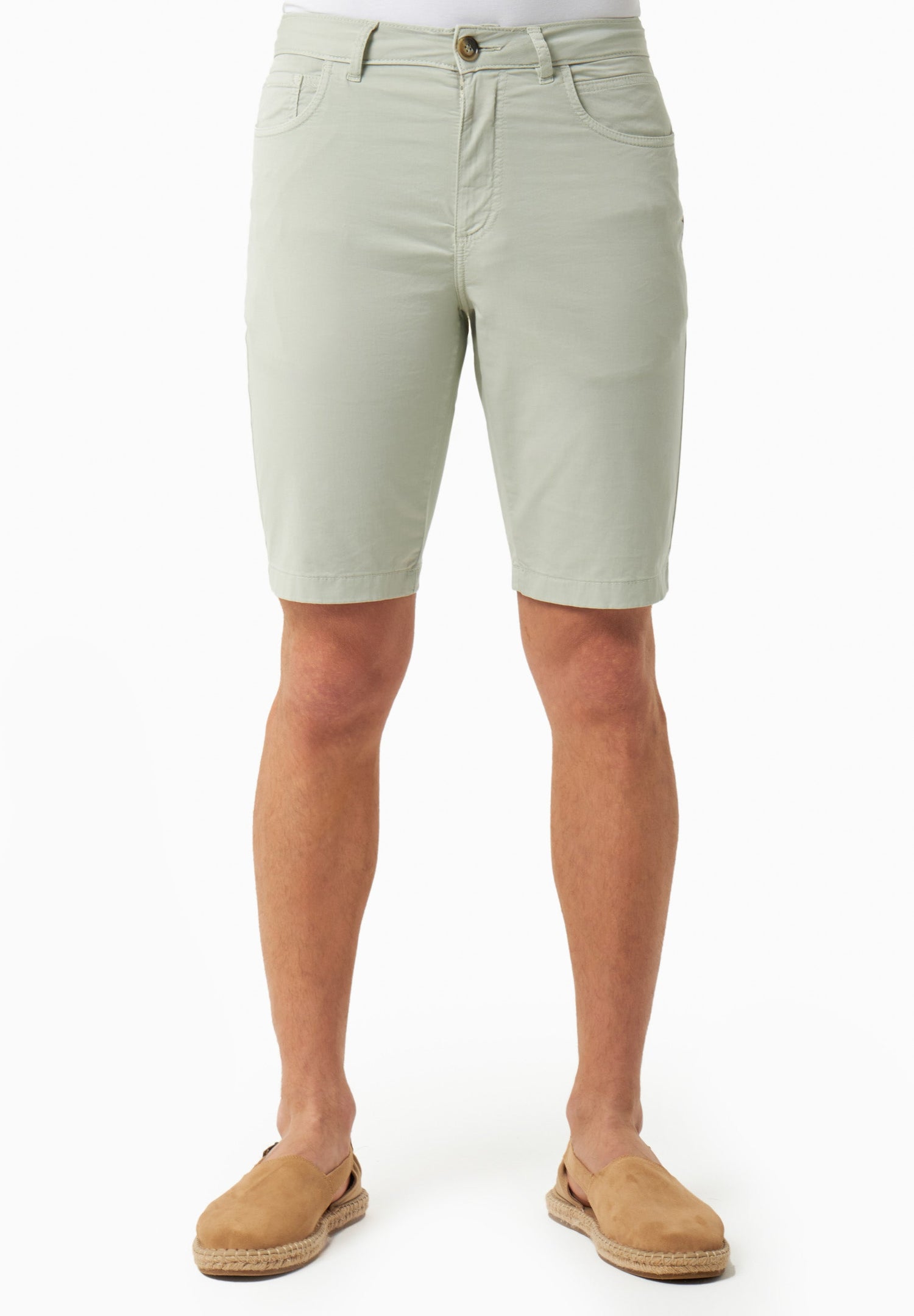 Men's Regular Fit Organic Cotton Shorts Green Moss