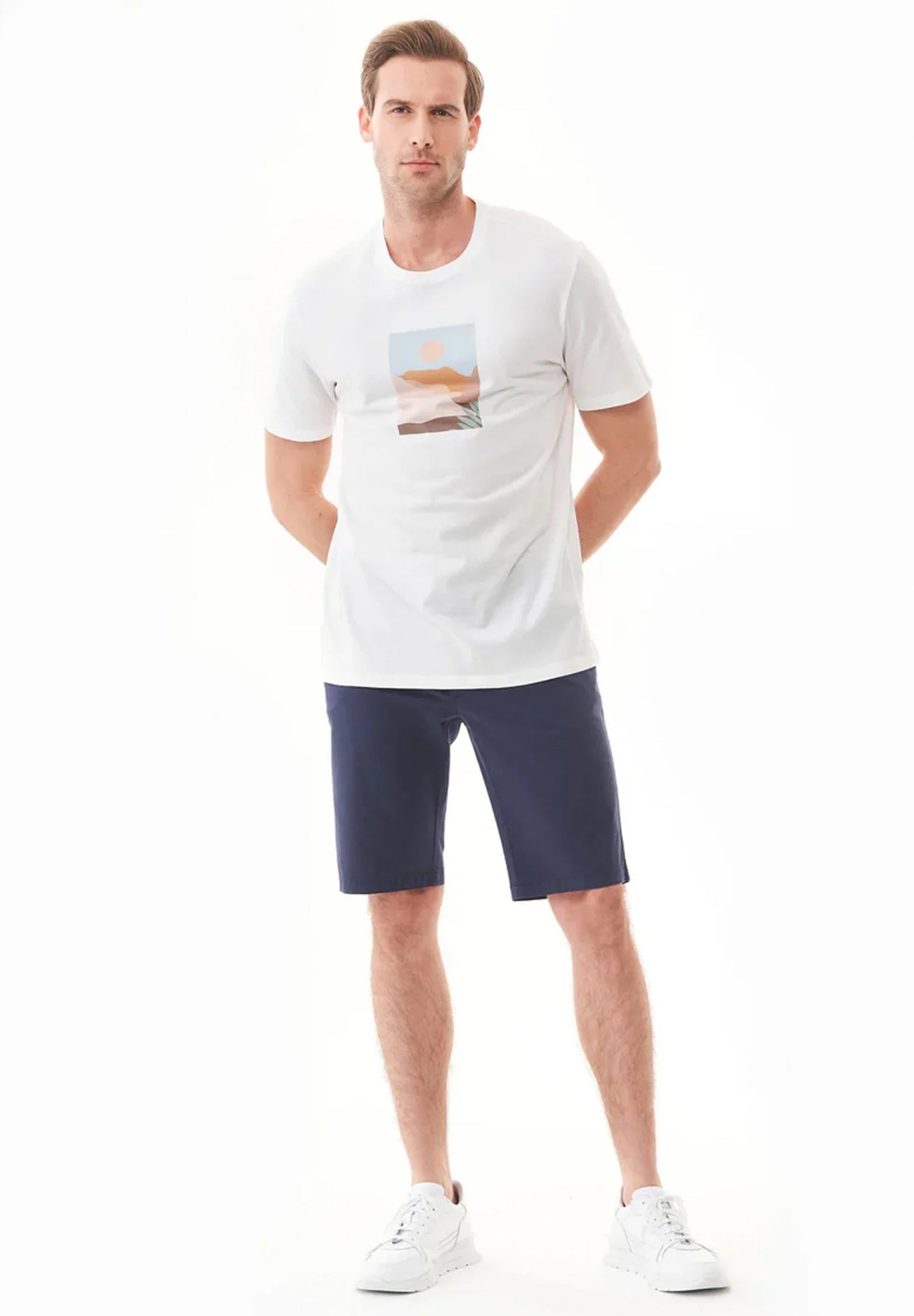 Men's Regular Fit Organic Cotton Shorts Navy