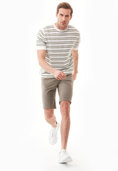 Men's Regular Fit Organic Cotton Shorts Smokey Olive