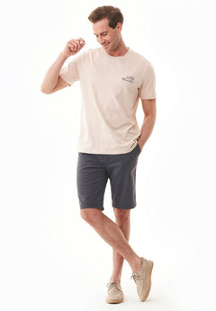 Men's Slim-Fit Organic Cotton Chino Shorts Asphalt