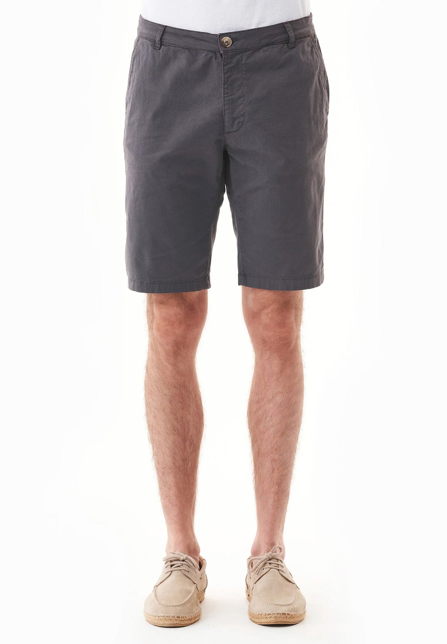 Men's Slim-Fit Organic Cotton Chino Shorts Asphalt