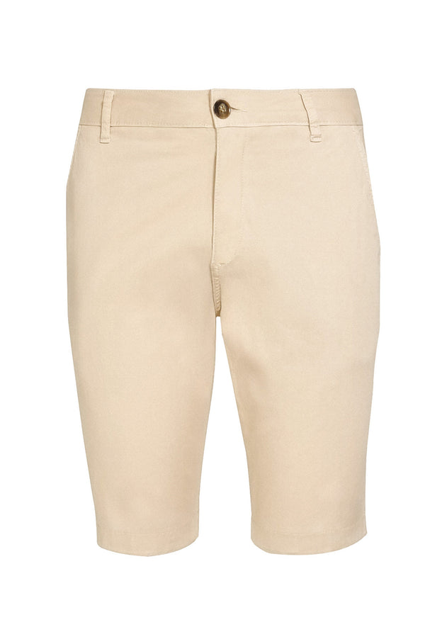 Men's Slim-Fit Organic Cotton Chino Shorts Beige