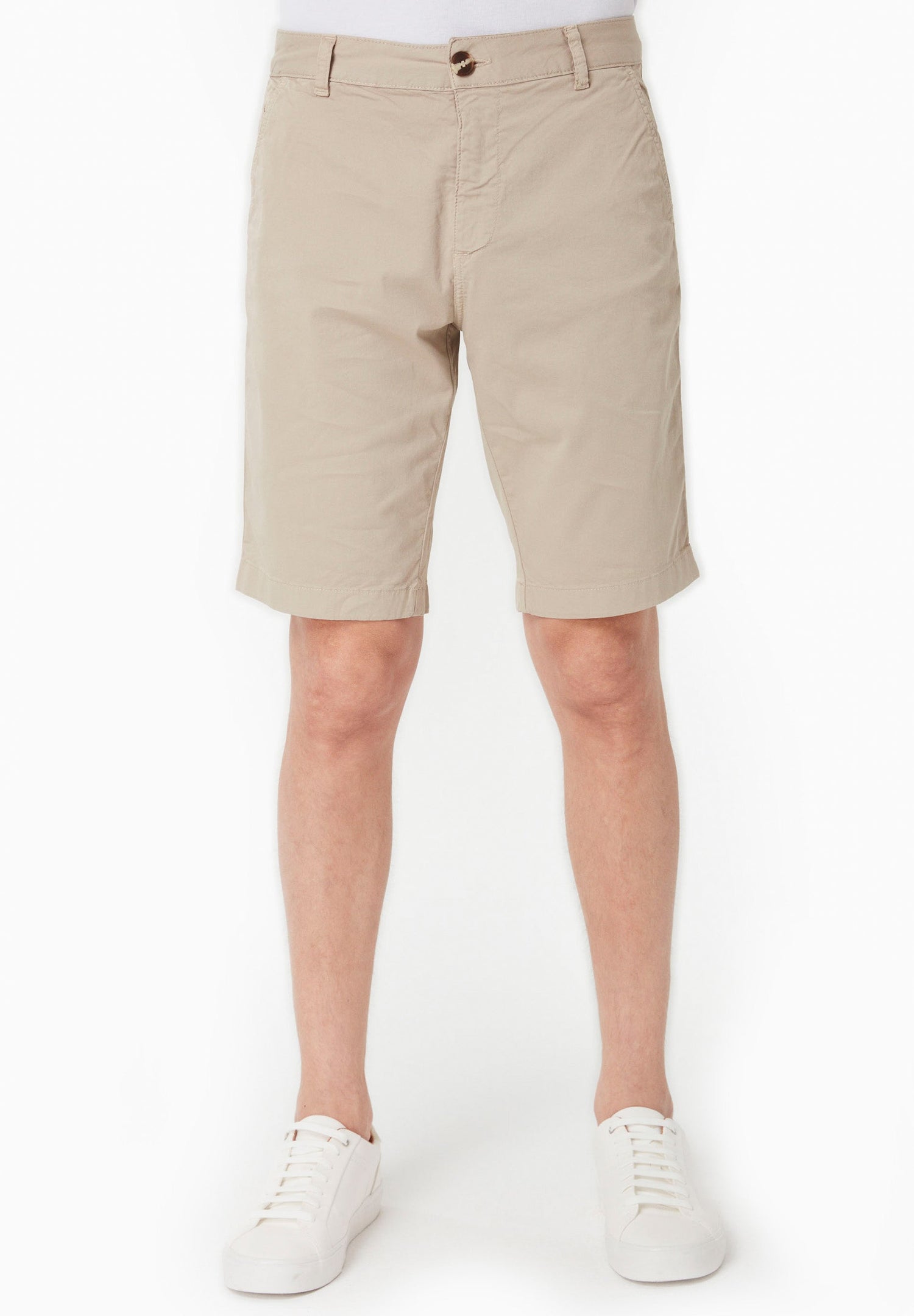 Men's Slim-Fit Organic Cotton Chino Shorts Feather Beige