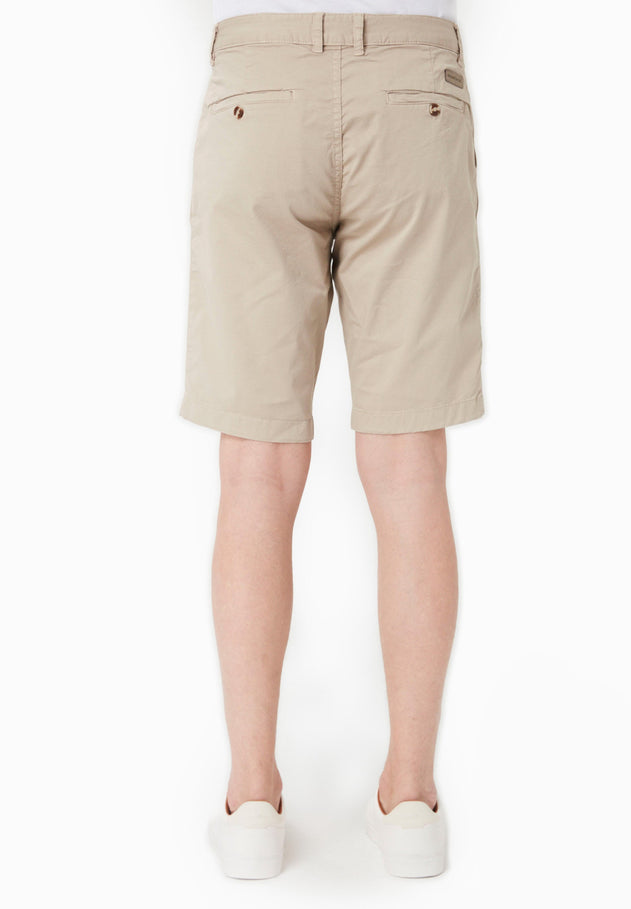 Men's Slim-Fit Organic Cotton Chino Shorts Feather Beige